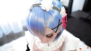 sweetie-fox-sexy-maid-rem-sucked-and-fucked-for-the-first-time-with-subaru-cosplay