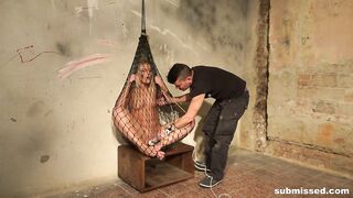 sandy_trapped_in_net_grabbed_and_vibed_720