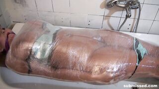 vicky_wrapped_in_plastic_and_gagged_720
