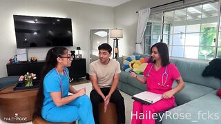 OnlyFans - Hailey Rose, Madison Wilde - Two Hot Nurses Cum Over For A Physical rq
