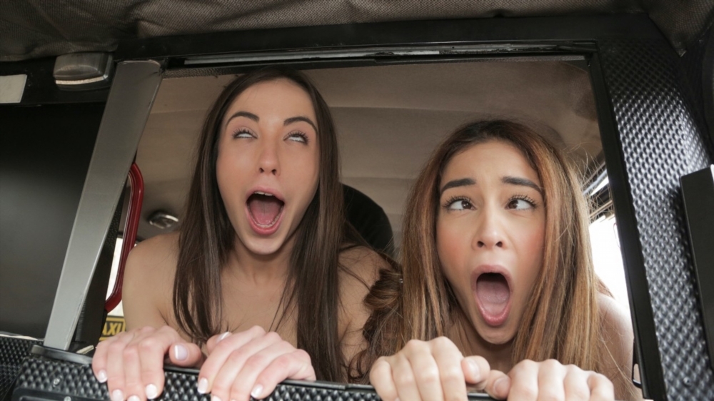 Cheeky Spanish Lesbians Fuck Cabbie